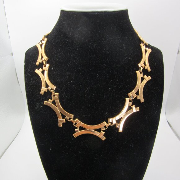 Renoir Copper Necklace 60's Modernist Vintage Mid Century Modern 18 Inch Signed - Picture 1 of 6